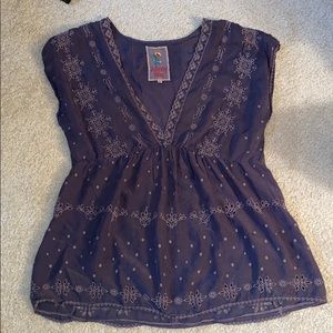 Johnny Was Rayon Eyelet Blouse